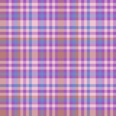 Kumaş arka plan vektörü. Ekose desenli kumaş. Tartan tekstil denetimi kırmızı ve mavi renklerde.