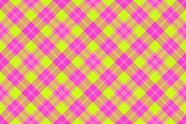 Ekose vektör pürüzsüz. Tekstil kumaşı. Kireç ve menekşe renklerindeki desen yapısını kontrol et.