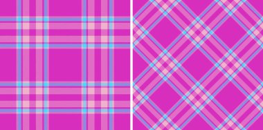 Doku desenli tartan. Kumaş vektör kontrolü. Arka plan ekosesiz tekstil seti.