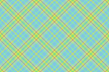 Ekose desensiz arka plan. Kumaş desenli tekstil. Cyan ve kırmızı renklerde desen denetimi vektörü tartan.