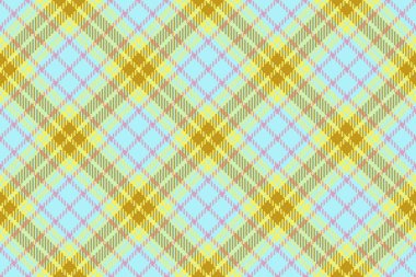 Kumaş kumaş kumaş. Ekose vektör deseni. Lşık ve kehribar renklerinde kusursuz doku arkaplanını kontrol et.