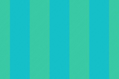 Tekstil çizgileri vektörü. Dikey doku çizgisi. Turkuaz ve yeşil renklerde arkaplan dikişsiz kumaş deseni.