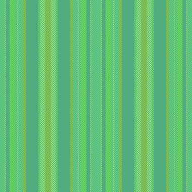 Dikey doku kalıbı. Kusursuz tekstil vektörü. Kumaş çizgileri arkaplan çizgileri yeşil ve turkuaz renklerde.