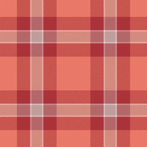 Motif Carreaux Sans Couture Rouge Vérifiez Texture Tissu Conception Impression — Image vectorielle