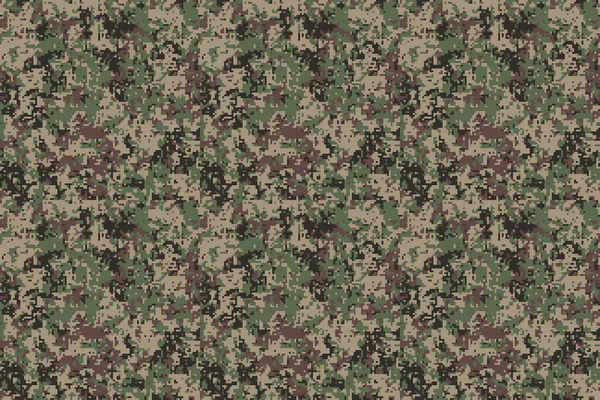 Pixel Camouflage Soldier Army Uniform Modern Camo Fabric Design Digital — Stock Vector