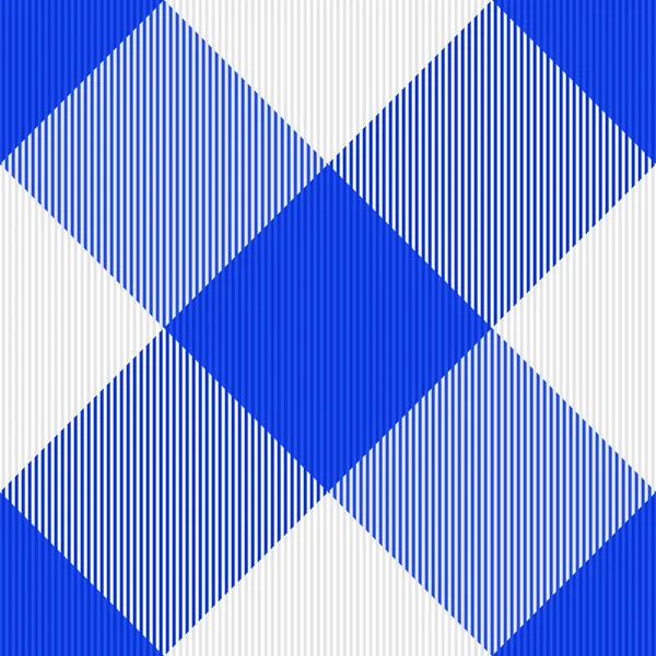 Vectorruitcontrole Patroon Textiel Achtergrond Naadloze Stof Textuur Tartan Blauwe Witte — Stockvector