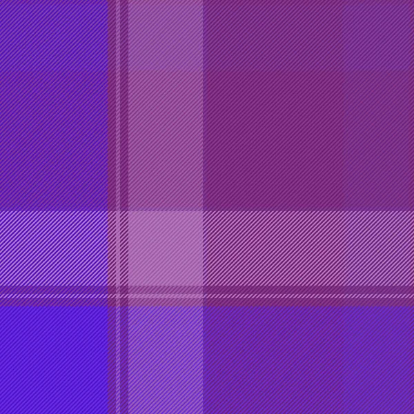 タータン柄の生地 テクスチャの背景が再生されます シームレスベクトルチェックテキスタイルで藍と紫の色 — ストックベクタ