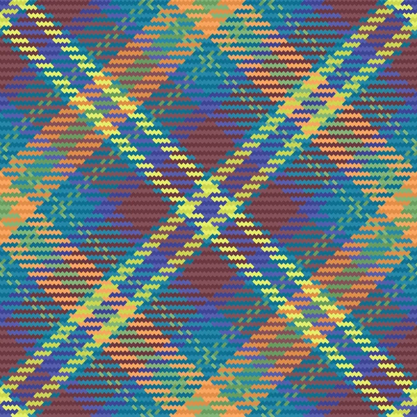 Pattern Fabric Check Textile Tartan Texture Vector Plaid Seamless Background — Stock Vector