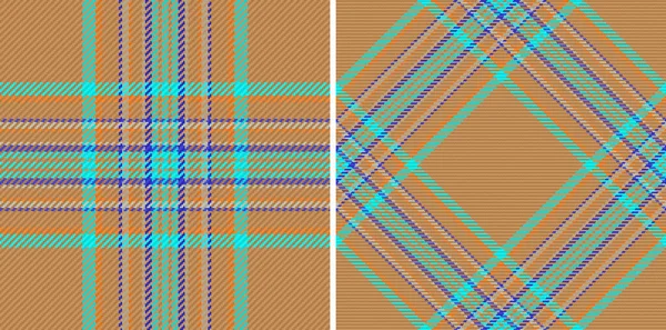 Vérifiez Textile Sans Couture Tissu Texture Carreaux Modèle Fond Vectoriel — Image vectorielle
