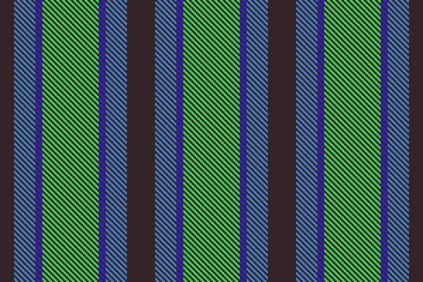 Achtergrondstof Lijnen Patroon Verticaal Textuur Vector Naadloos Textiel Donkere Groene — Stockvector