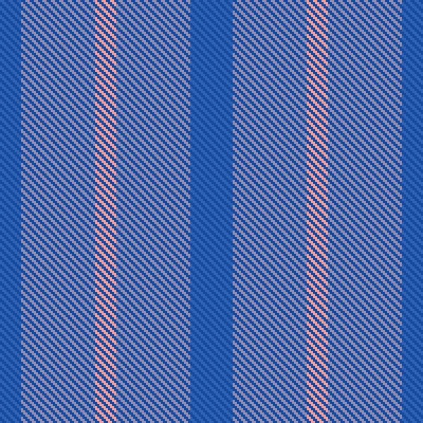 Texturvektor För Tyg Rand Vertikal Bakgrund Sömlösa Mönsterlinjer Textil Blå — Stock vektor