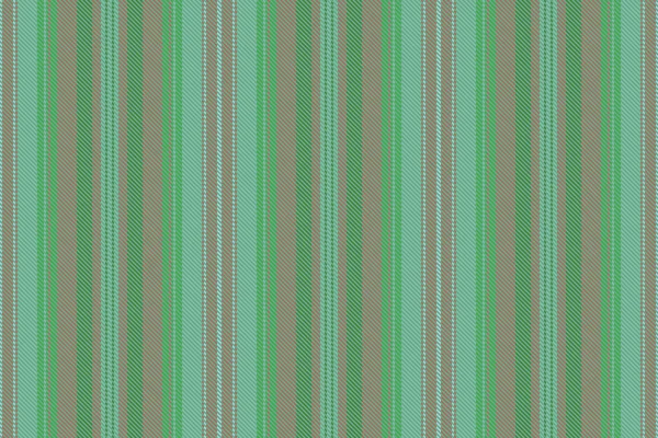 ラインの背景ストライプ ファブリックパターンシームレス 緑と光の色の垂直繊維ベクトルテクスチャ — ストックベクタ
