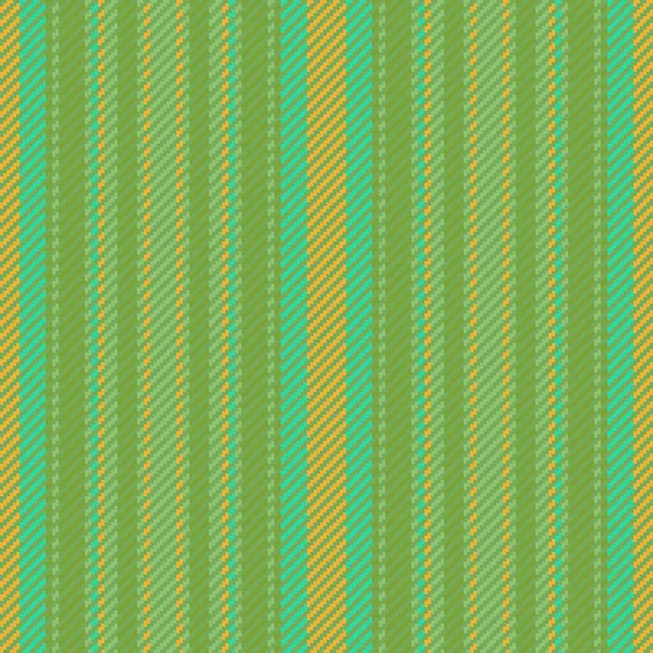Patroon Naadloze Achtergrond Vectorstreeplijnen Textuur Verticaal Textiel Groene Gele Kleuren — Stockvector
