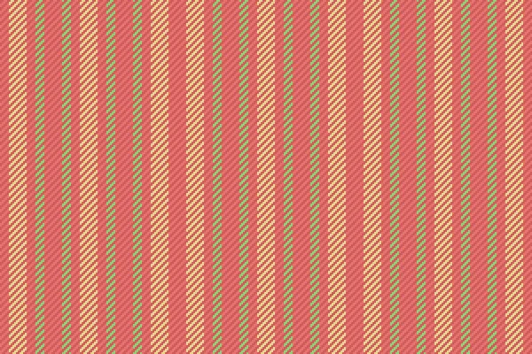 垂直的背景线 矢量条纹无缝 红色和绿色纺织品花纹面料 — 图库矢量图片