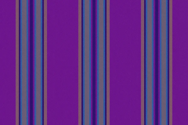 Hintergrundlinien Vertikal Nahtloser Musterstoff Textilstreifen Texturvektor Violetten Und Orangen Farben — Stockvektor