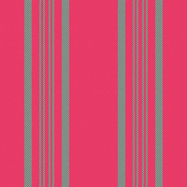 Textuur Verticaal Naadloos Achtergrond Vectorstreep Lijnen Textiel Patroon Stof Rode — Stockvector