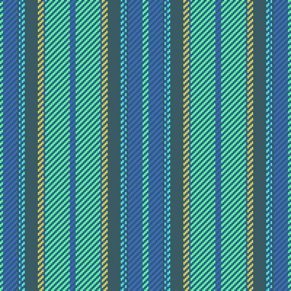 シームレスなベクトル背景 ストライプのテキスタイルパターン 質感のファブリックライン垂直青と緑の色 — ストックベクタ