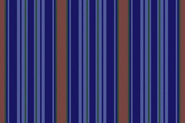 Vektör çizgileri. Kusursuz tekstil dokusu. Mavi ve turuncu renklerde arka plan dikey dokusu.