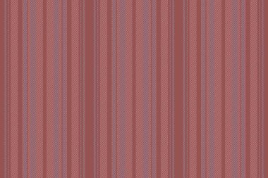Dikey dikişsiz doku. Tekstil arka plan şeridi. Kumaş desenli vektör çizgileri kırmızı ve pastel renklerde.