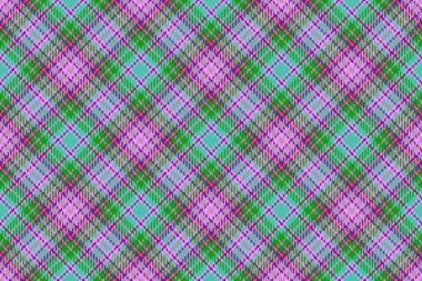 Kalıp vektör dokusu. Tartan kusursuz kontrol. Kırmızı ve pastel renkli tekstil kumaş arkaplan ekoseli.