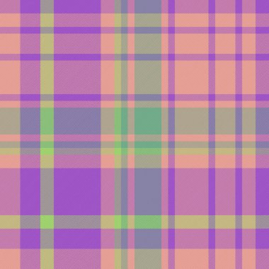 Tekstil kontrolü dokusu. Kalıpsız kumaş. Yeşil ve turkuaz renkli Tartan ekose arkaplan vektörü.