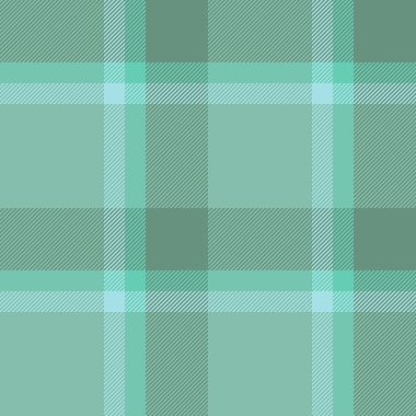 Kusursuz bir geçmiş kontrolü. Vektör tartan tekstil. Turkuaz ve açık renkli ekose desenli kumaş dokusu.