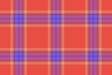 Ekosesiz vektör. Arka plan dokusu tekstil. Tartan kumaş şablonu kırmızı ve sarı renklerde kontrol et.