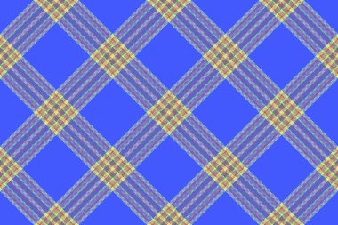 Ekose vektör tartan. Örnek arka plan tekstili. Doku kontrolü kumaş mavi ve kehribar renklerinde pürüzsüz.