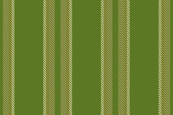 Verticale Naadloze Textuur Textielstof Patroon Achtergrond Lijnen Streep Vector Groene — Stockvector