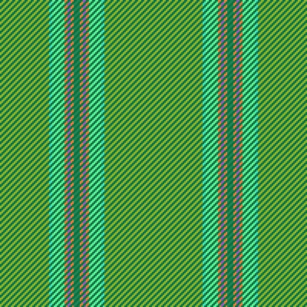 Függőleges Vonalvektor Zökkenőmentes Háttér Minta Textúra Szalag Textil Szövet Zöld — Stock Vector