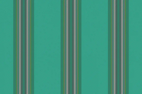 Linien Nahtlose Streifen Textiler Texturvektor Hintergrundmuster Stoff Vertikal Grün Und — Stockvektor