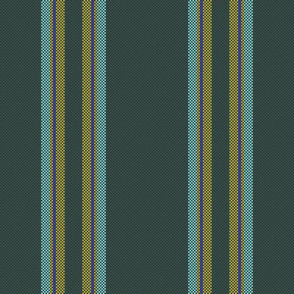ベクトルファブリックシームレス 線のパターン繊維 背景の縞模様の質感が濃くてターコイズ色で縦 — ストックベクタ