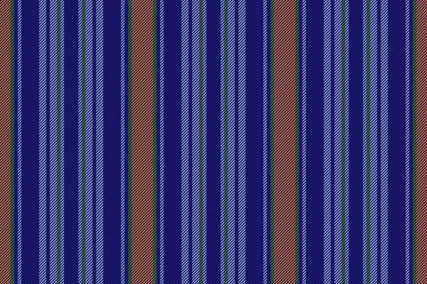 Vectorstreeplijnen Naadloze Textieltextuur Patroon Achtergrond Verticale Stof Blauwe Oranje Kleuren — Stockvector