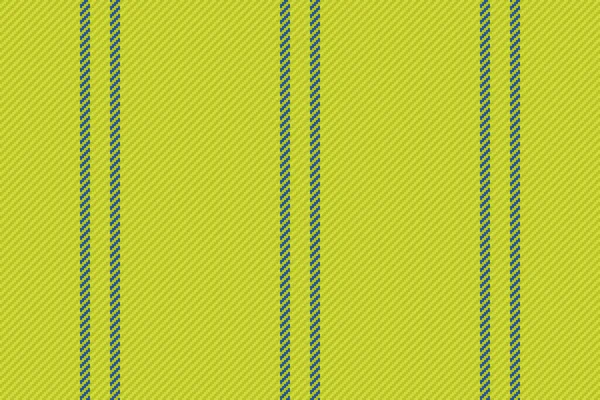 线条无缝图案 背景面料条纹 黄色和蓝色的垂直纺织品矢量纹理 — 图库矢量图片
