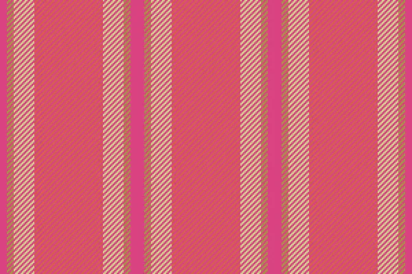 Textiel Achtergrond Streep Verticaal Stofpatroon Vector Naadloze Textuur Lijnen Rode — Stockvector