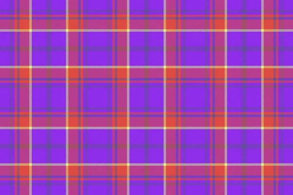 Seamless Fabric Pattern Tartan Check Textile Background Vector Plaid Texture — Stock Vector