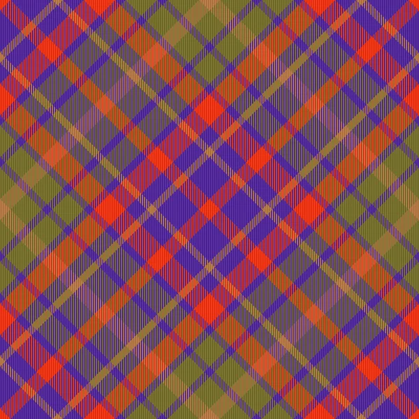 Tartan Vector Fabric Pattern Plaid Seamless Texture Check Textile Background — Stock Vector