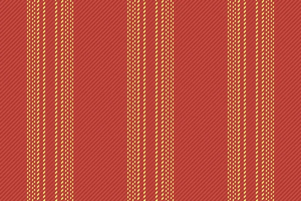 Çizgili Kumaş Dikey Vektör Arkaplanı Kırmızı Sarı Renklerde Tekstil Dikişsiz — Stok Vektör