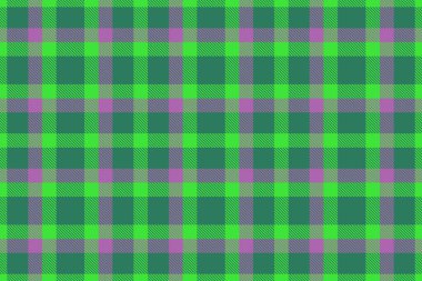 Vektör desenli ekose. Tekstil dokusu pürüzsüz. Kumaş arkaplan denetimi menekşe ve yeşil renklerde tartan.