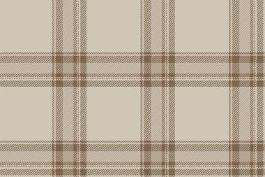 Ekose arka plan, bej rengi kusursuz deseni kontrol et. Tekstil baskısı için vektör kumaş dokusu, ambalaj kağıdı, hediye kartı, duvar kağıdı düz tasarım.