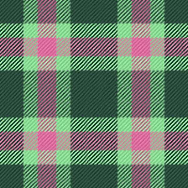 Textil Rutig Tartan Kontrollera Texturvektorn Tyg Bakgrund Sömlös Mönster Rosa — Stock vektor