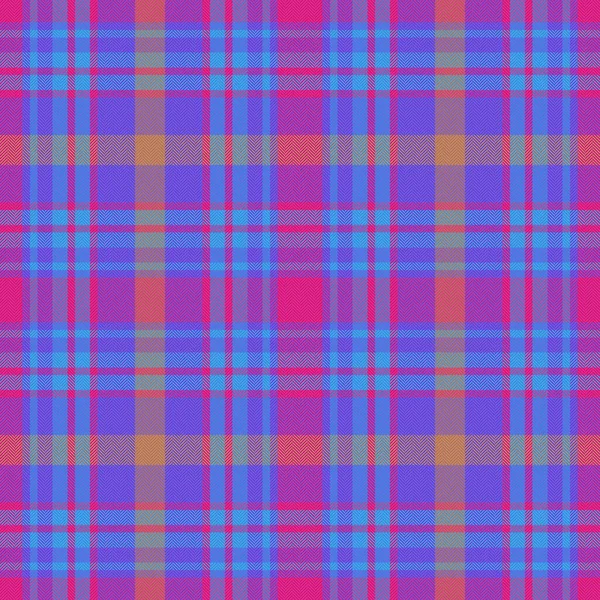 Plaid Check Vector Textile Tartan Background Texture Pattern Seamless Fabric — Stock Vector