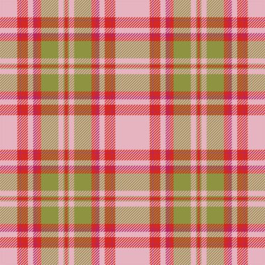 Kırmızılı ekose desenli. Kumaş dokusunu kontrol et. Vektör tekstil baskı tasarımı.