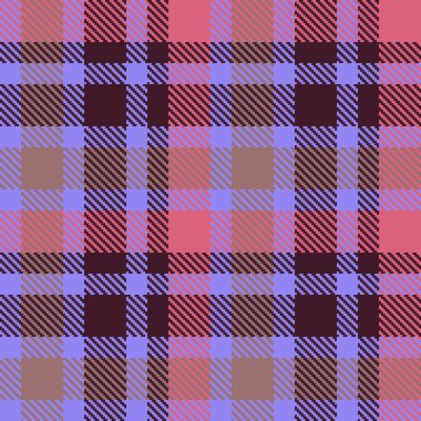 Kumaş kalıplarını kontrol et. Tartan tekstil geçmişi. Ekosesiz vektör dokusu kırmızı ve koyu renklerde.