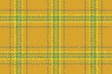 Ekose kumaş. Arka plan vektörünü kontrol et Turuncu ve sarı renklerde desensiz tekstil dokusu.