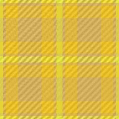 Kumaşı kontrol et. Tekstil dikişsiz tartan. Kireç ve sarı renklerde desen arka plan vektörü ekoseli.