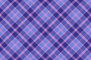 Kalıpları kontrol et. Kusursuz vektör arkaplanı. Mavi ve mor renkli kumaş kumaş kumaşı..