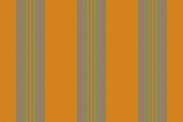 Stoffvektorstreifen Muster Vertikale Textur Nahtlose Textile Hintergrundlinien Orange Und Grünen — Stockvektor