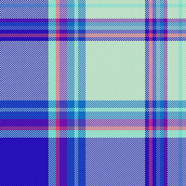 Background Plaid Check Textile Tartan Fabric Vector Pattern Texture Seamless — Stock Vector