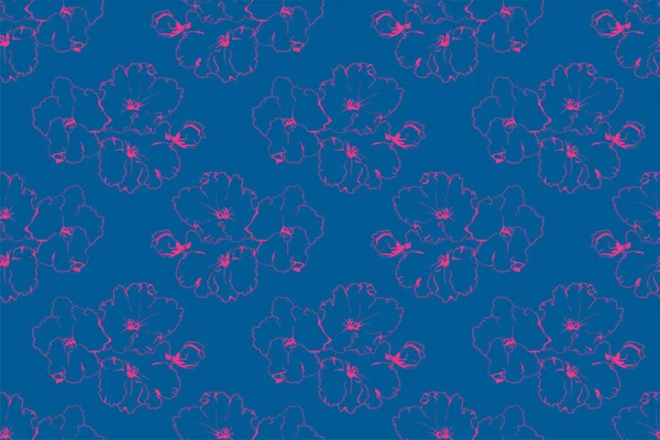 Floral Pattern Seamless Background Foliage Flower Wallpaper Design Nature Vector — 图库矢量图片
